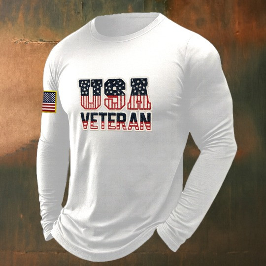 U.S Veteran Merch Long Sleeve Shirt USA Veteran Best Tribute Veteran Gift Merch