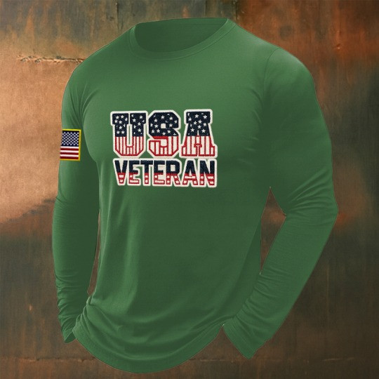 U.S Veteran Merch Long Sleeve Shirt USA Veteran Best Tribute Veteran Gift Merch