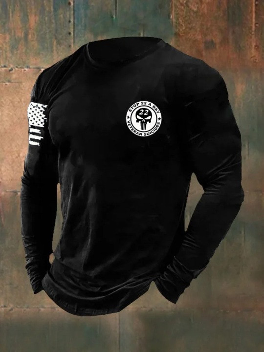 U.S Veteran Suicide Long Sleeve Shirt Stop 22 A Day Best Retired Soldiers Merch