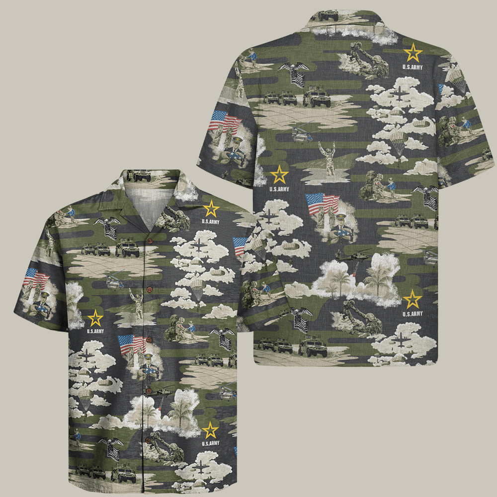U.S. Army 250Th Anniversary Camo Hawaiian Shirt Army Soldier Shirt Gifts For Patriots