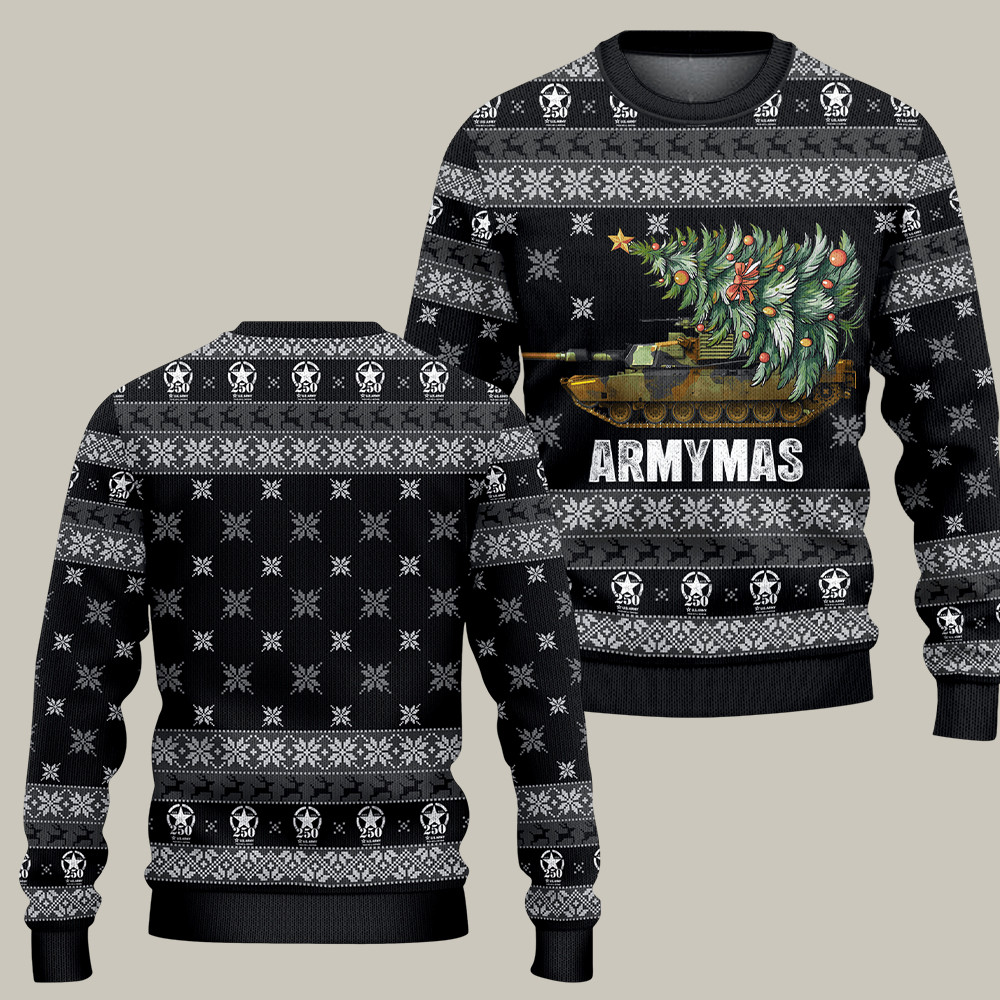 U.S. Army 250th Anniversary Christmas Ugly Sweater Armymas Army Christmas Gifts