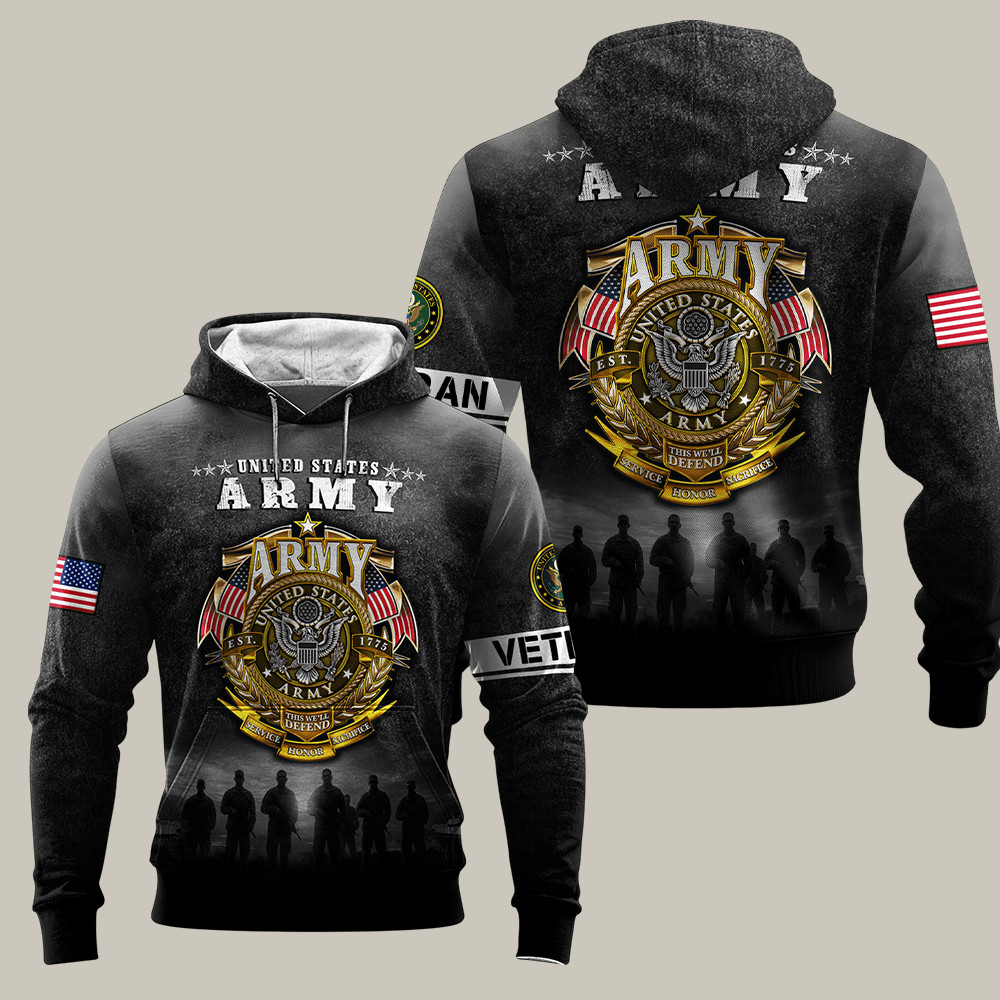 U.S. Army 250Th Year Of Service Hoodie This We'll Defend Patriotic Veterans Day Gifts