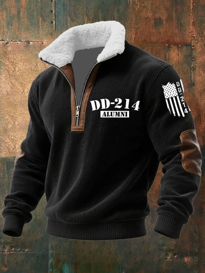 U.S. DD-214 Veteran Quarter Zip Sweatshirt DD-214 Alumni Proud DD214 Veteran Clothing
