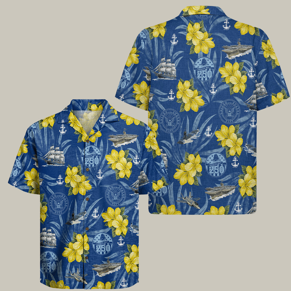 U.S. Navy 250Th Anniversary Hawaiian Shirt Forged By The Sea Us Navy Chief Gifts