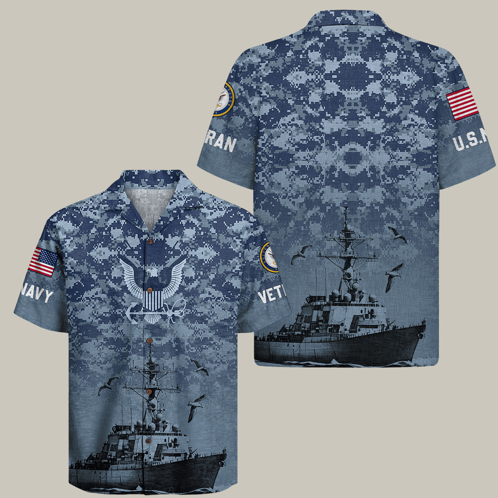 U.S. Navy 250Th Anniversary Hawaiian Shirt USN Merch Patriotic Gifts For Him