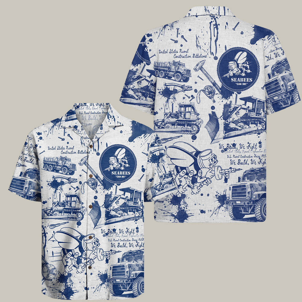 U.S. Navy Seabees 250Th Anniversary Hawaiian Shirt Seabees Shirt Patriotic Gifts