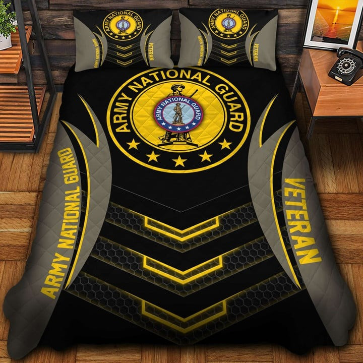 U.S.Army National Guard Quilted Bedding Set Duvet Cover Bedspread Army Veterans Day Gifts