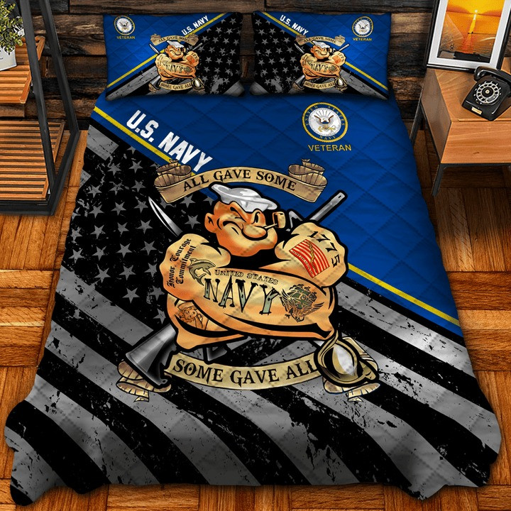 U.S.Navy Veteran Quilted Bedding Set Duvet Cover Bedspread Some Gave All Military Gift Ideas