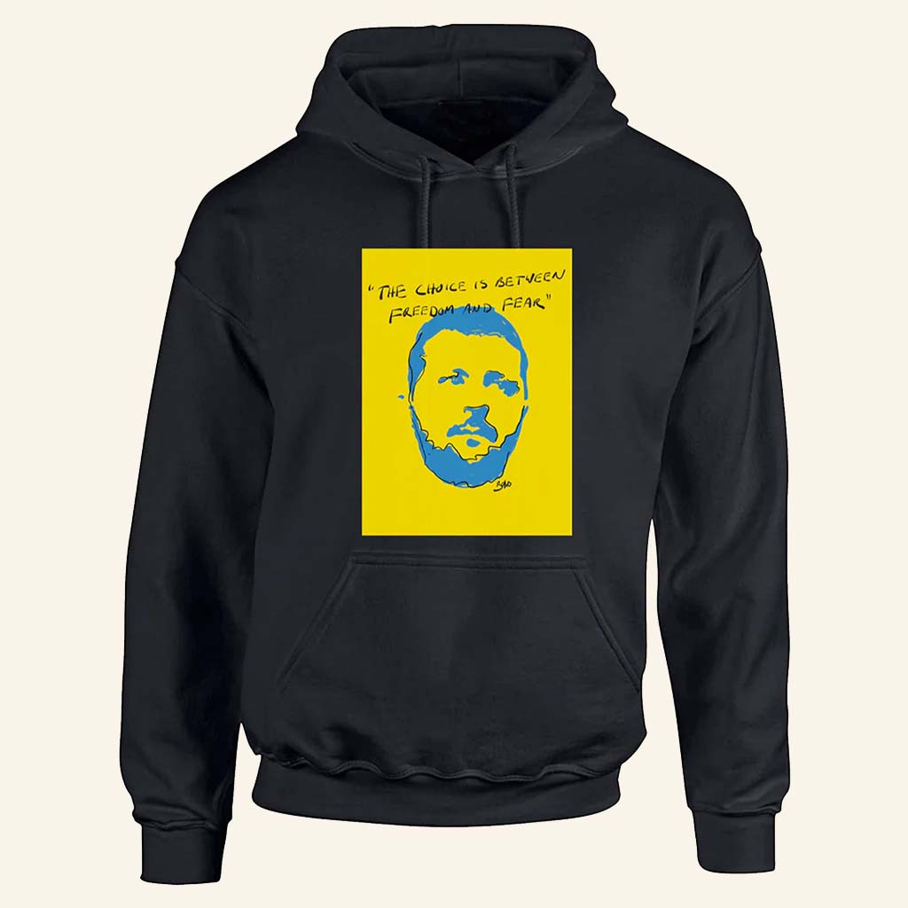 U2 Merch The Choice Is Between Freedom And Fear Black Hoodie Gift For Brother U2 Merch The Choice Is Between Freedom And Fear Black Hoodie Gift For Brother