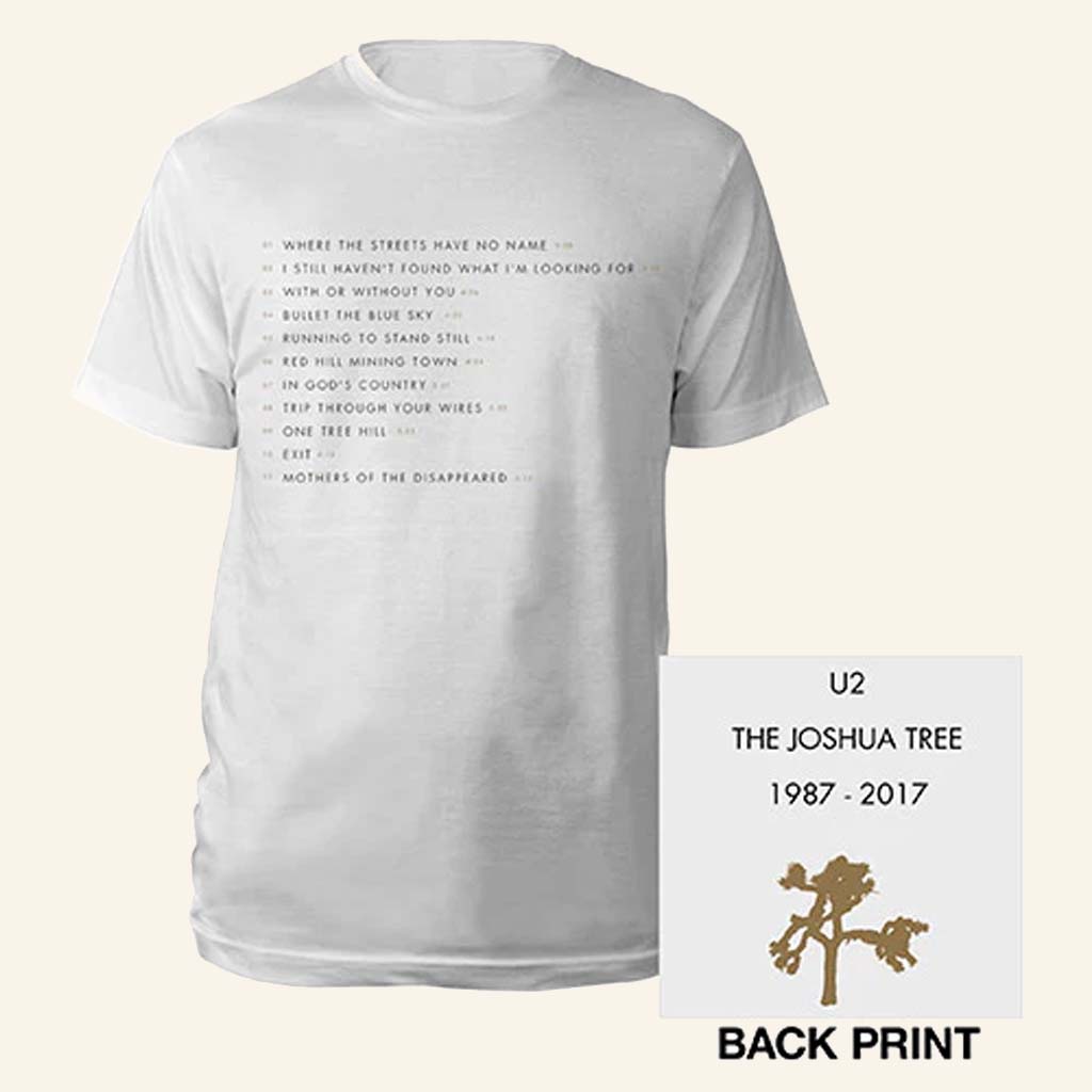 U2 Merch The Joshua Tree Song Titles T-Shirt Gift Ideas For Husband