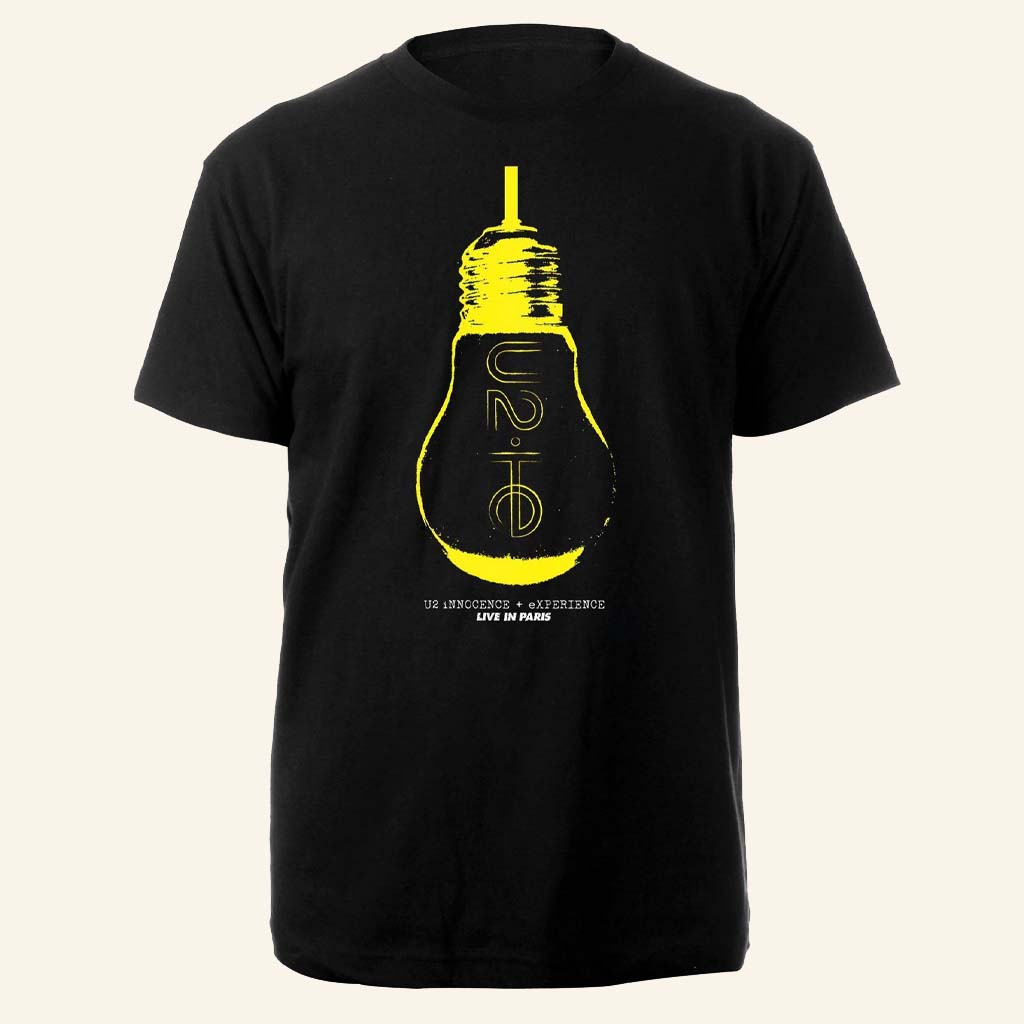 U2 Merch U2 IE Lightbulb Black T-Shirt Best Gift For Rock Music Lovers