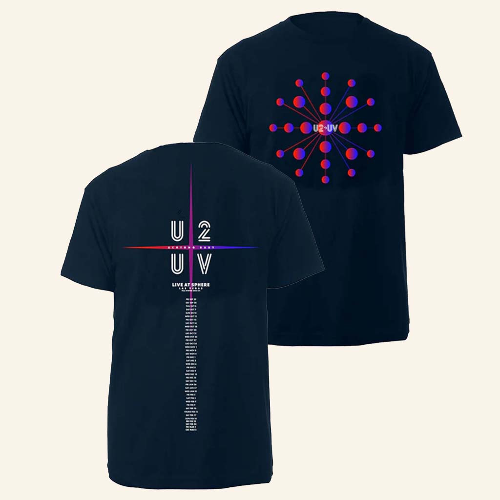 U2 Merch U2 UV Achtung Baby Lattice Live At Sphere T-Shirt Gift For Her U2 Merch U2 UV Achtung Baby Lattice Live At Sphere T-Shirt Gift For Her