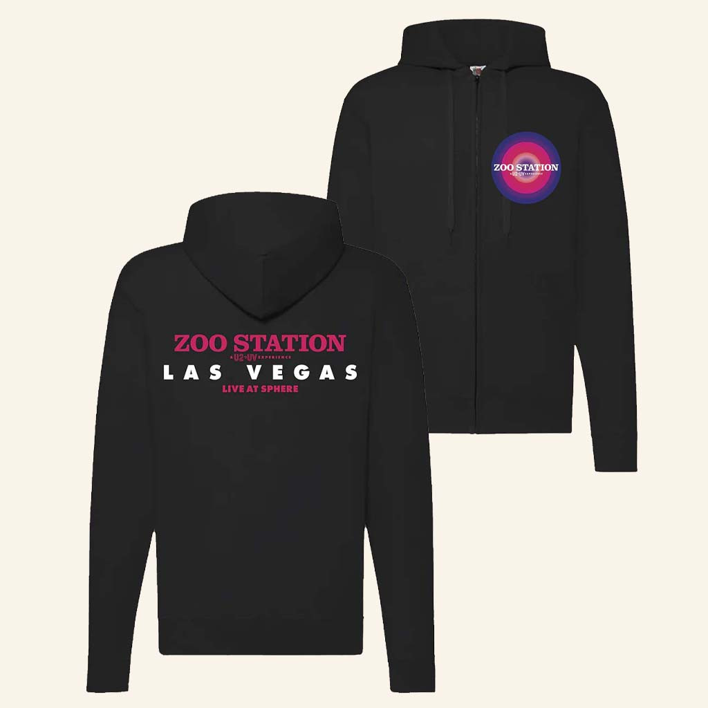 U2 Merch U2 UV Achtung Baby Logo Live At Sphere Zip Hoodie Gift For Wife U2 Merch U2 UV Achtung Baby Logo Live At Sphere Zip Hoodie Gift For Wife