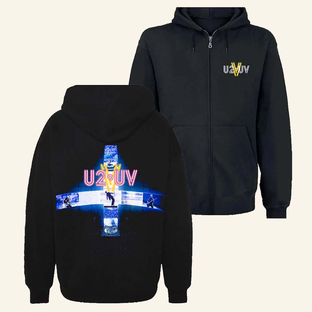 U2 Merch V-U2 Logo Stage Zip Hoodie Fan Apparel Best Gift For Dad U2 Merch V-U2 Logo Stage Zip Hoodie Fan Apparel Best Gift For Dad
