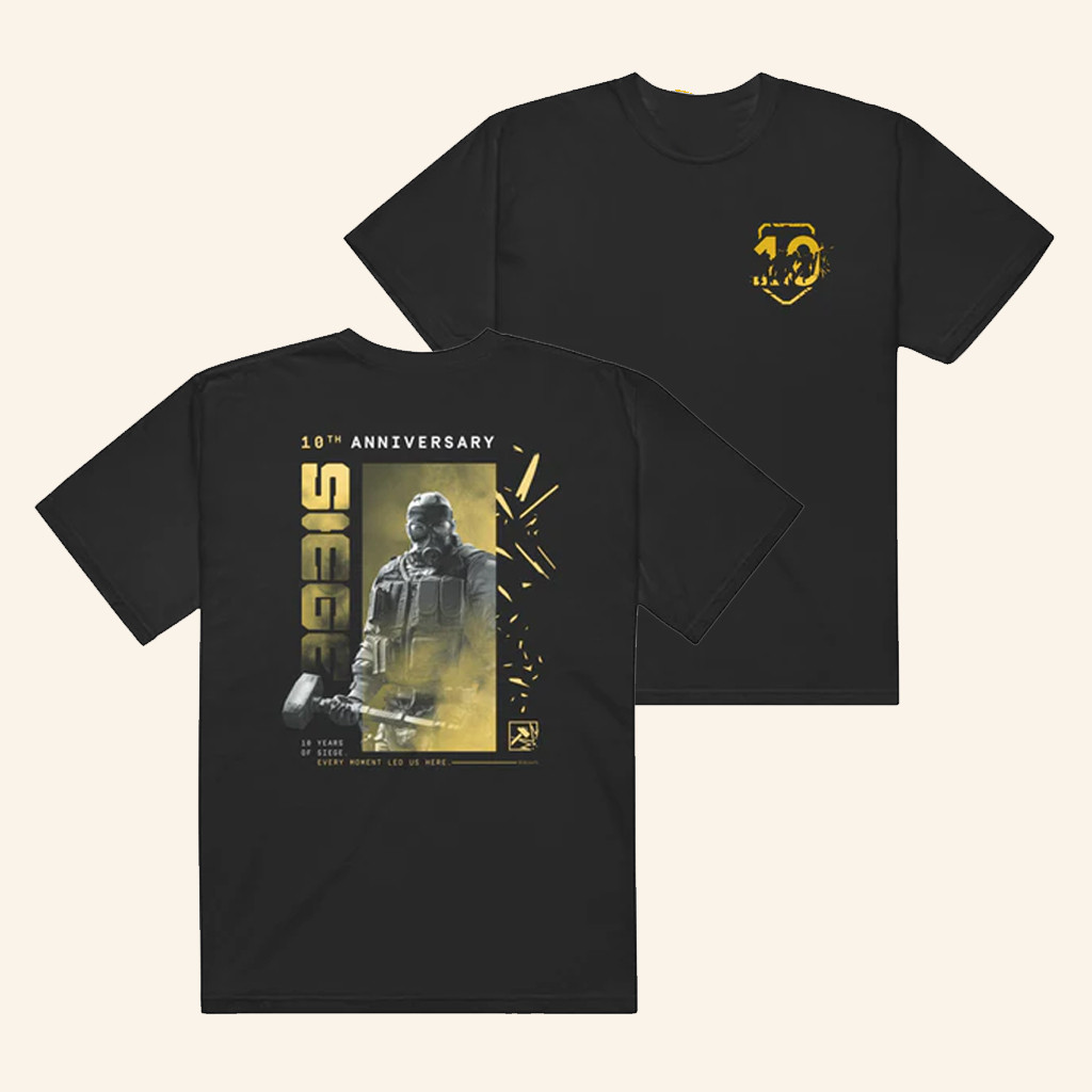 Ubisoft Gear Merch Six Siege T-Shirt 10Th Anniversary Sledge Shirt Gifts For Brothers Ubisoft Gear Merch Six Siege T-Shirt 10Th Anniversary Sledge Shirt Gifts For Brothers