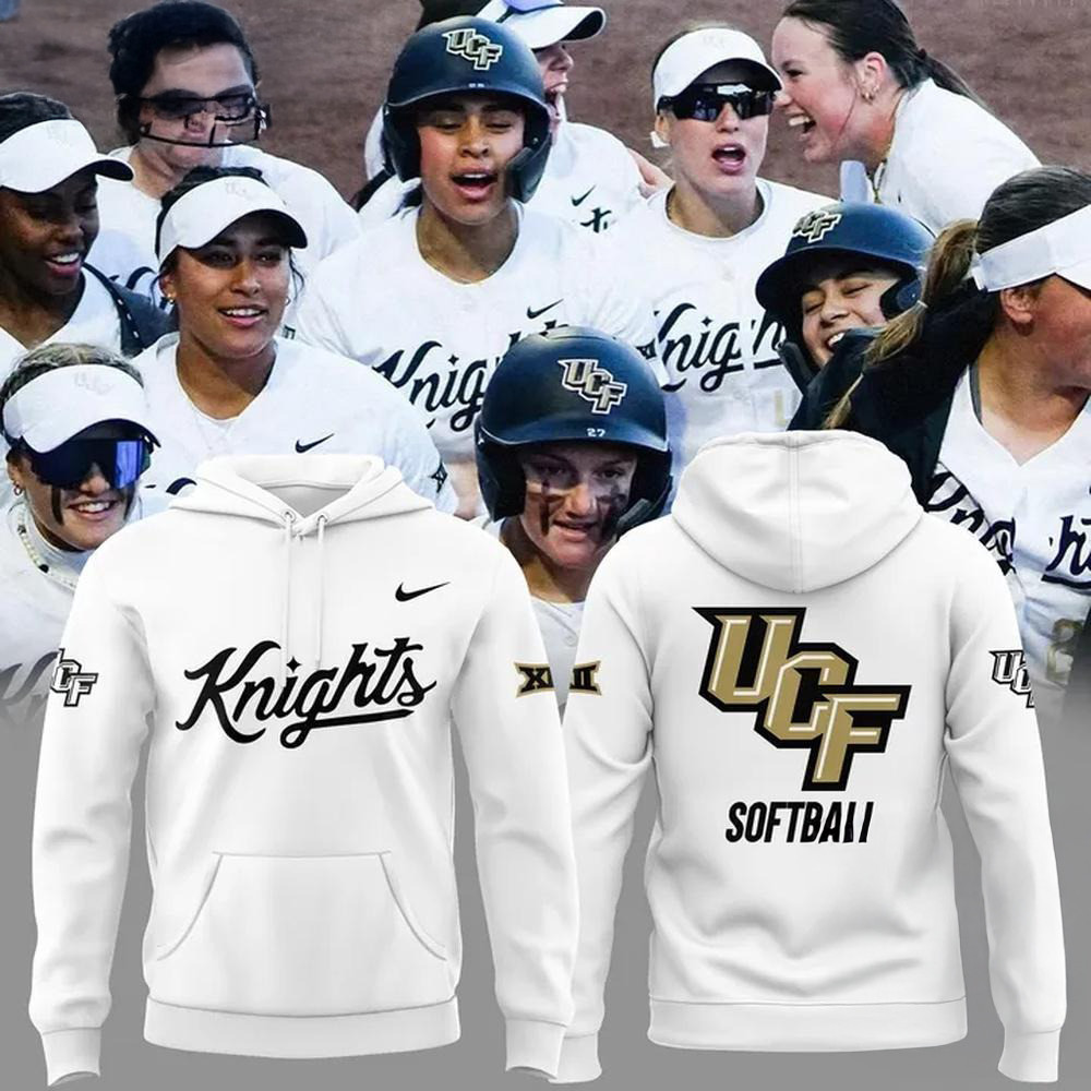UCF Knights Softball 2025 New Design White Hoodie Softball Lovers Gifts