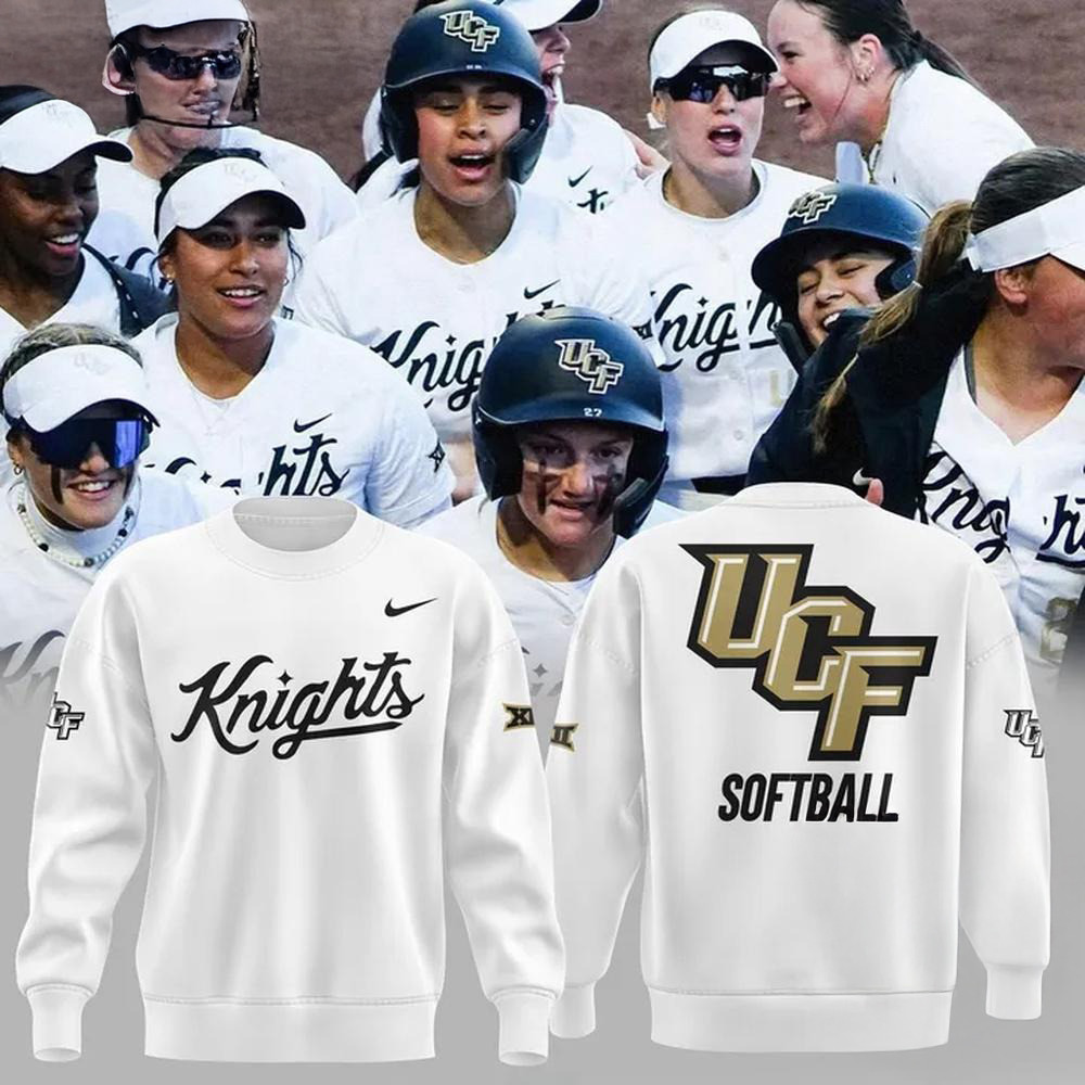 UCF Knights Softball 2025 New Design White Sweatshirt Softball Lovers Gifts