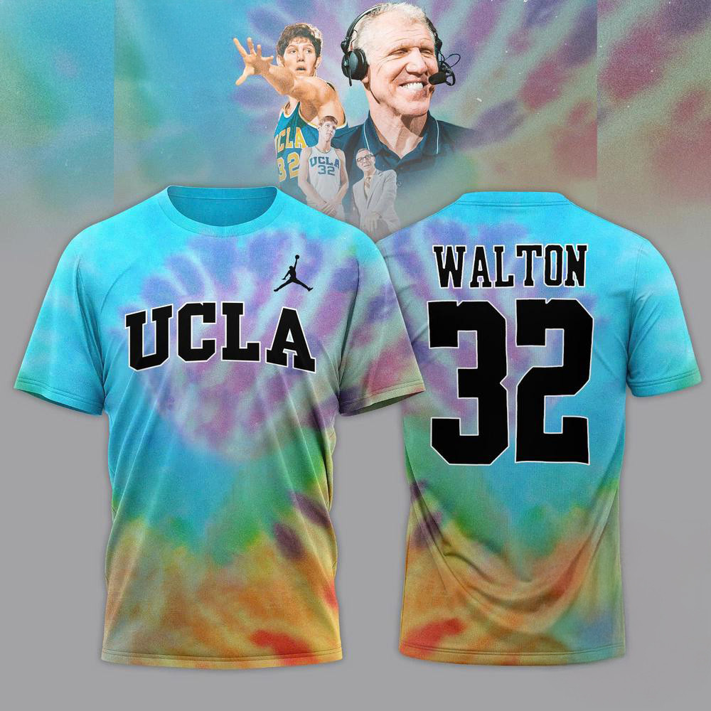 UCLA Bruins Honors The Late Bill Walton 2025 Tie Dye Shirt Gifts For Basketball Fan