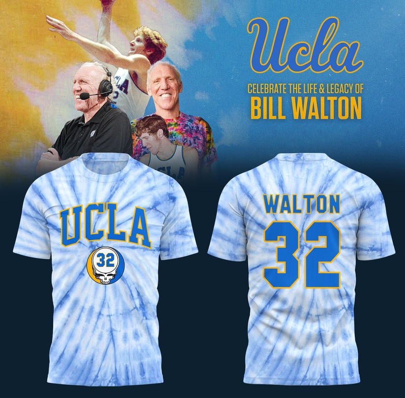 UCLA Bruins Honors The Late Bill Walton Tie Dye Shirt Honor Grateful Dead Basketball Legend