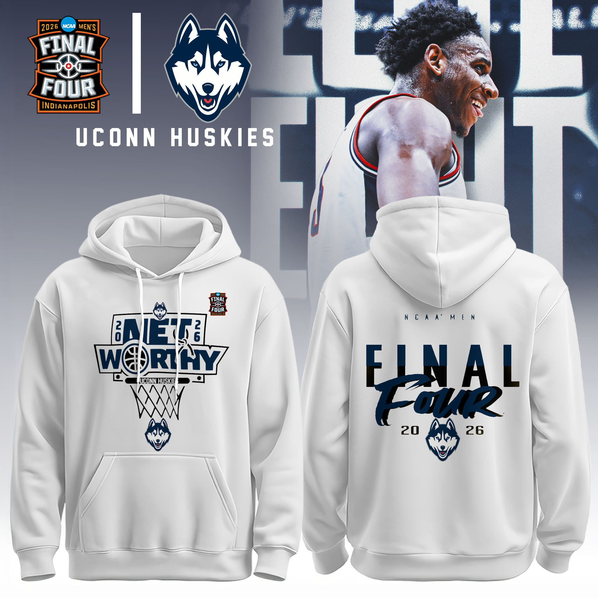 UCON Men's Basketball 2026 Hoodie UConn Huskies Final Four Apparel Present For Huge Fans