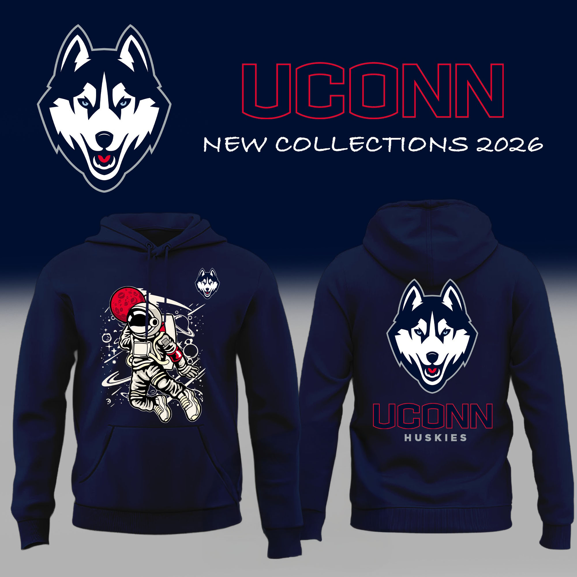 UConn Huskies Basketball Final Four Hoodie 2026 NCAA Basketball March Madness Apparel Gift For Fans