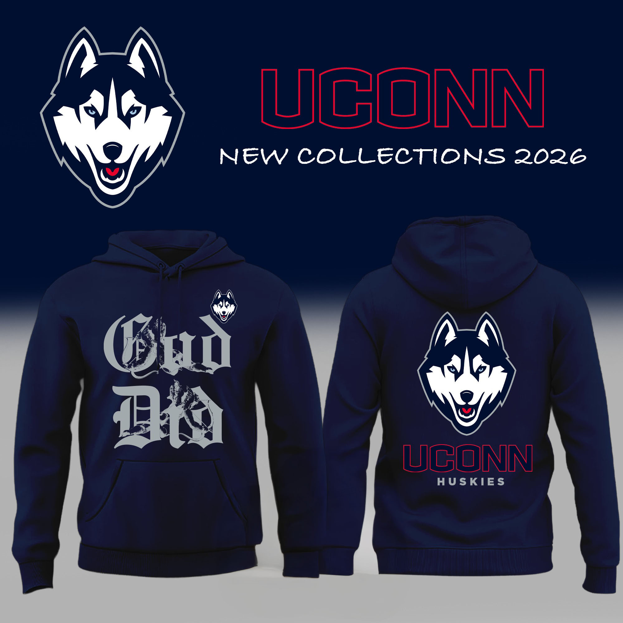 UConn Huskies Basketball Final Four Hoodie Basketball Apparel Game Day Gift For Father