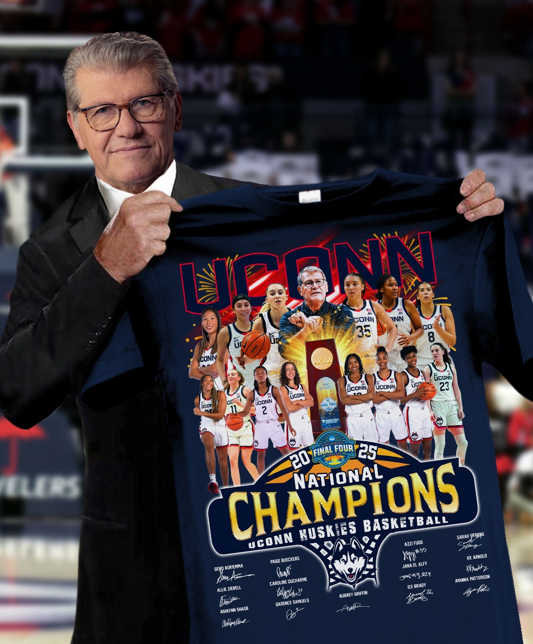 Uconn Huskies Basketball National 2025 T-Shirt Basketball Fan Gift Ideas