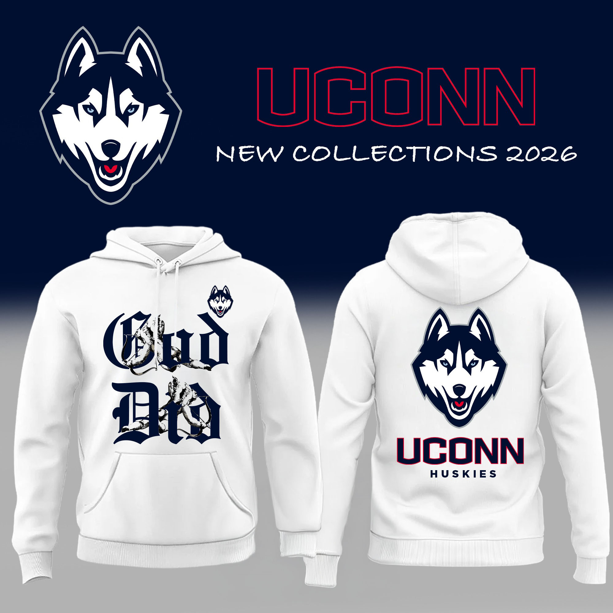 UConn Huskies Basketball Team Hoodie Basketball Apparel Great Gift For Father's Day