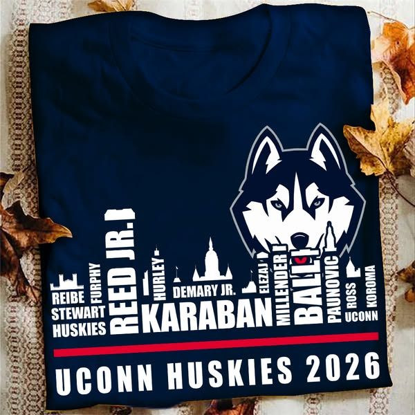 UConn Huskies Basketball Team T-Shirt 2026 NCAA Basketball Clothes Unique Gift For Huge Fans