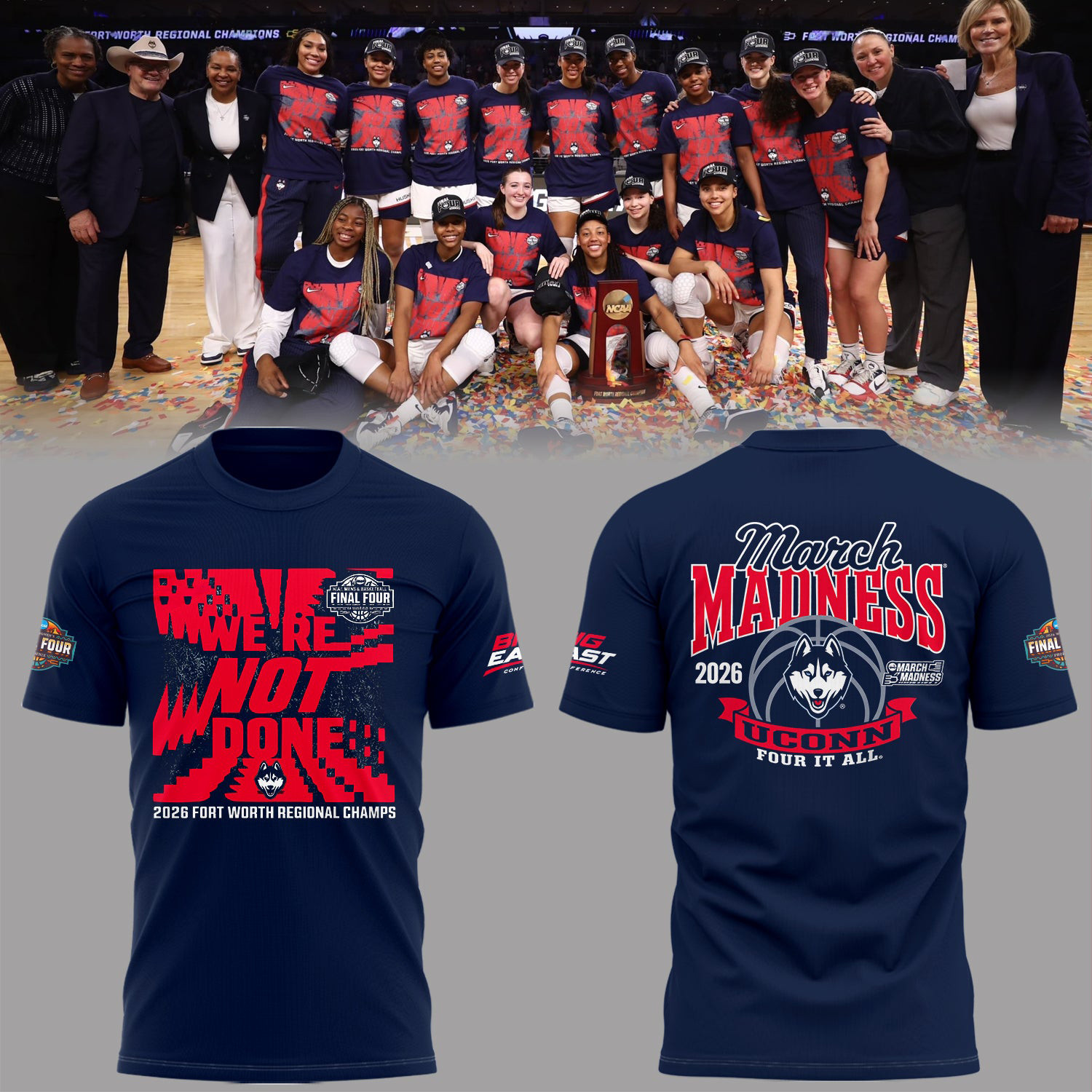 UConn Huskies Basketball Team T-Shirt March Madness Bracket Final Four Shirt Best Fan Gear