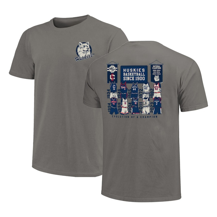 UConn Huskies Basketball Uniform History T-Shirt Gift Ideas For Basketball Lovers