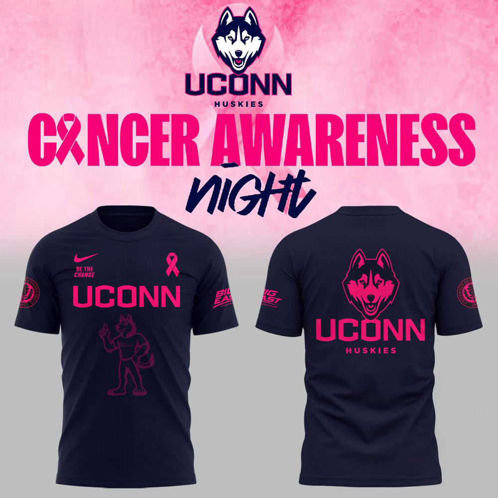 Uconn Huskies Basketball x Fight Night Cancer 2025 Shirt Gifts For Basketball Fan