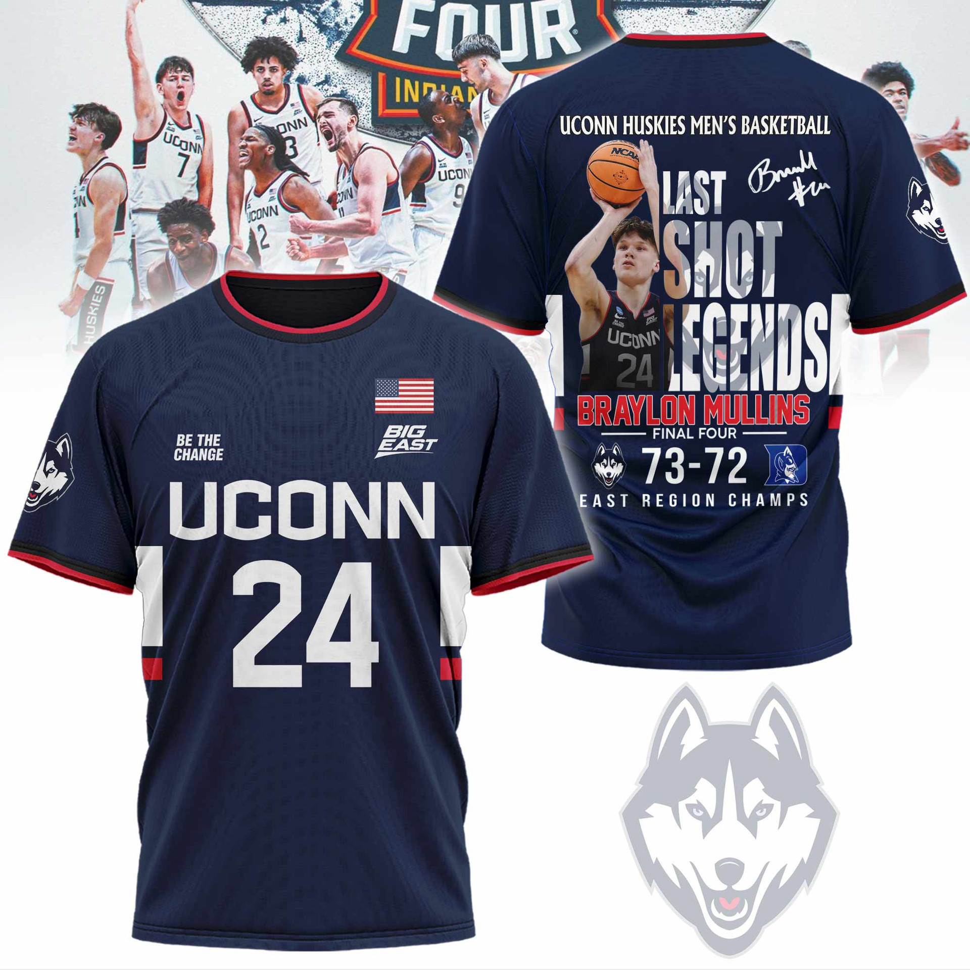 UConn Huskies Last Shot Legends T-Shirt 2026 Basketball Final Four Clothes Gift For Huge Fans