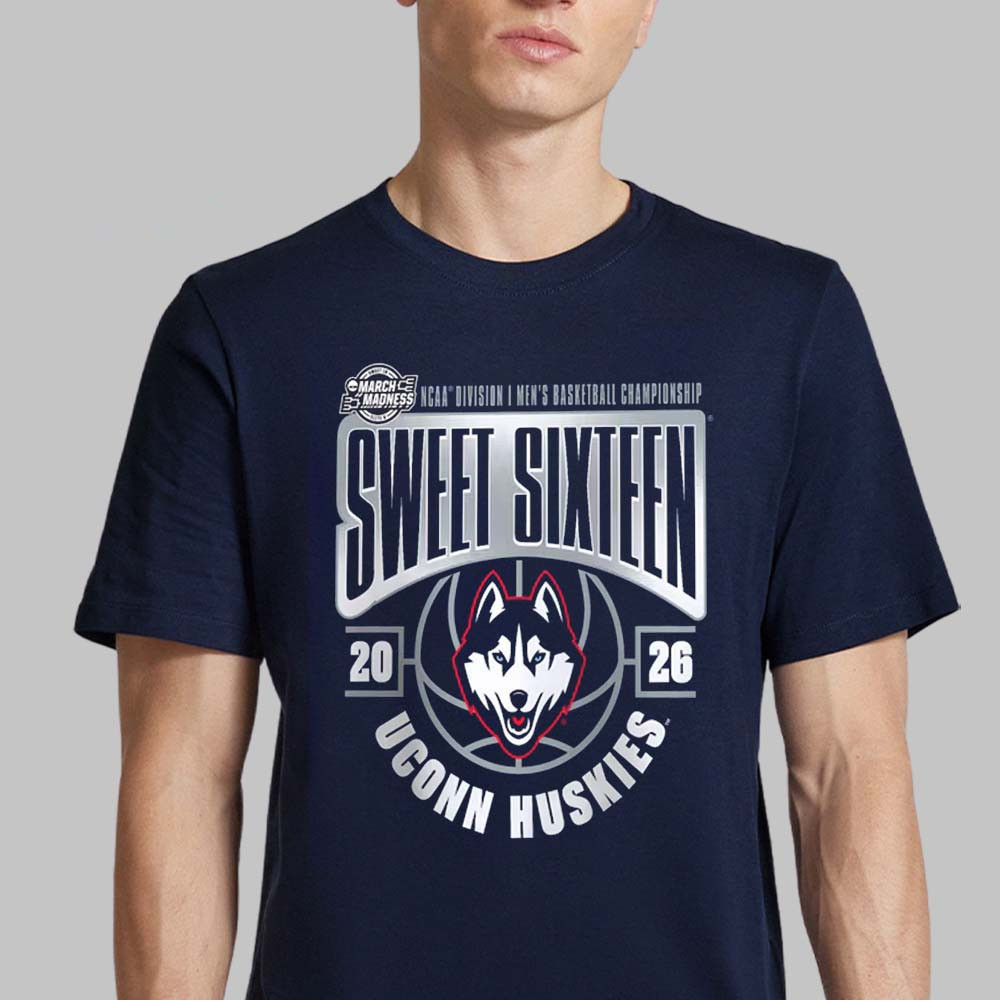 Uconn Huskies Men's Basketball 2026 T-Shirt NCAA March Madness Clothes Fan Gear For Him