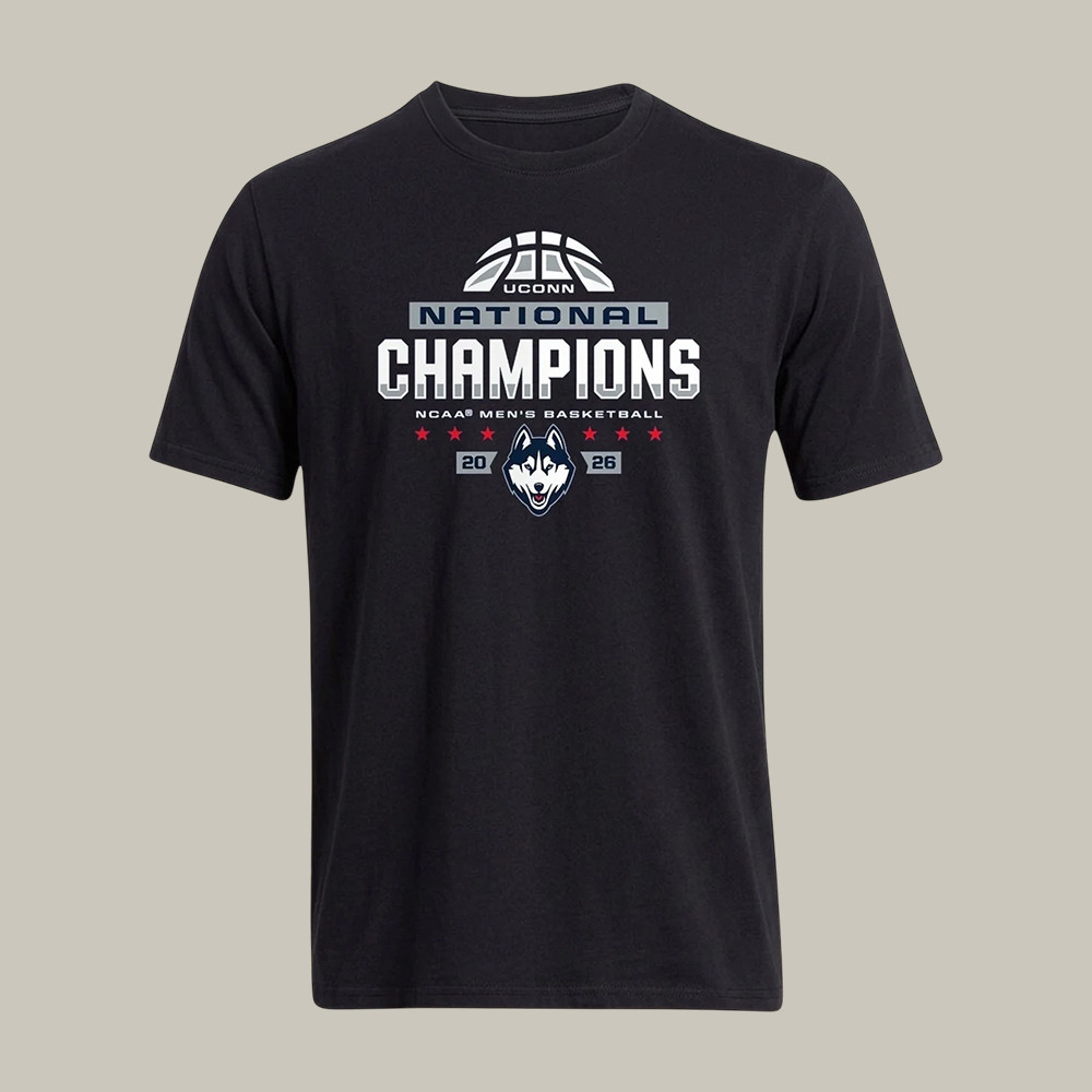 Uconn Huskies Men's Basketball National Champions T-Shirt 2026 Basketball Final Four Clothes