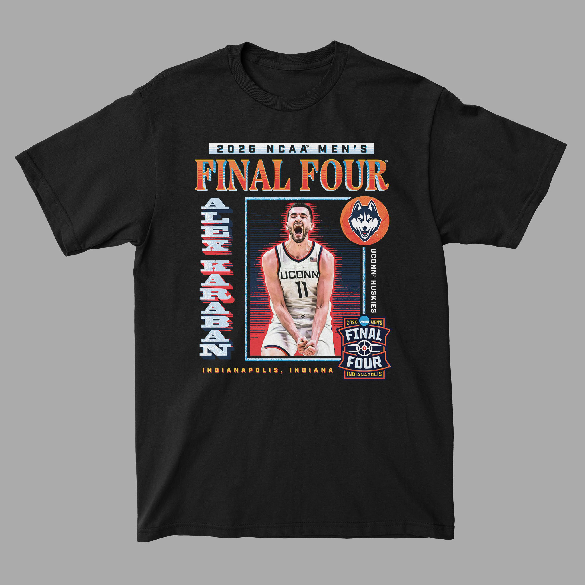 UConn Huskies Men's Basketball Team T-Shirt 2026 NCAA Men's Final Four Shirt Gift For Father's Day