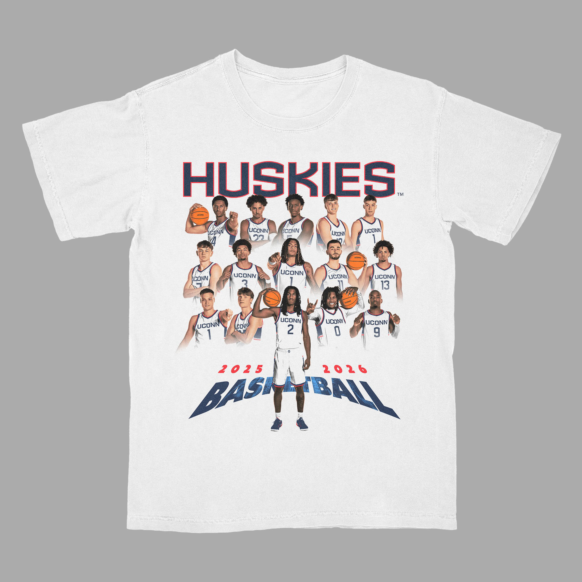UConn Huskies Men's Basketball Team T-Shirt March Madness Bracket Basketball Clothes Fan Gear