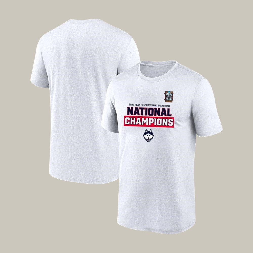 UConn Huskies NCAA Men's Basketball National Champions T-Shirt Game Day Clothing Gift Idea