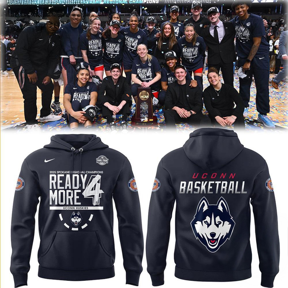 UConn Huskies Women's Basketball 2025 Final Four Logo Hoodie Gifts For Basketball Fan