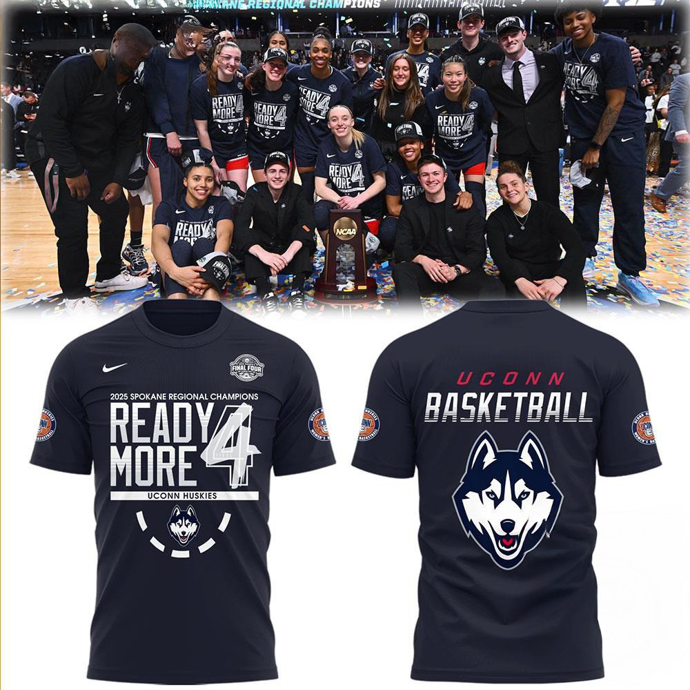 UConn Huskies Women's Basketball 2025 Final Four Logo T-Shirt Gifts For Basketball Fan