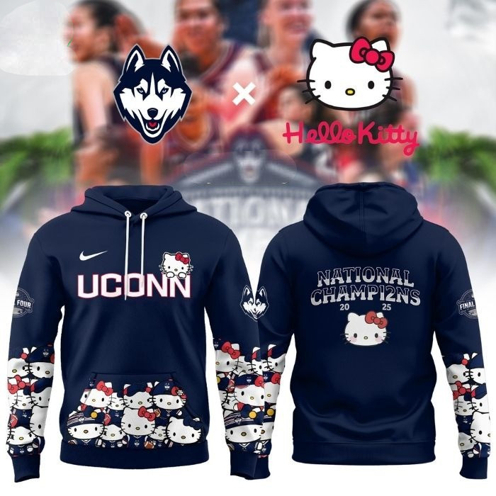 UConn Huskies Women's Basketball Hello Kitty Hoodie Gift For Basketball Lover