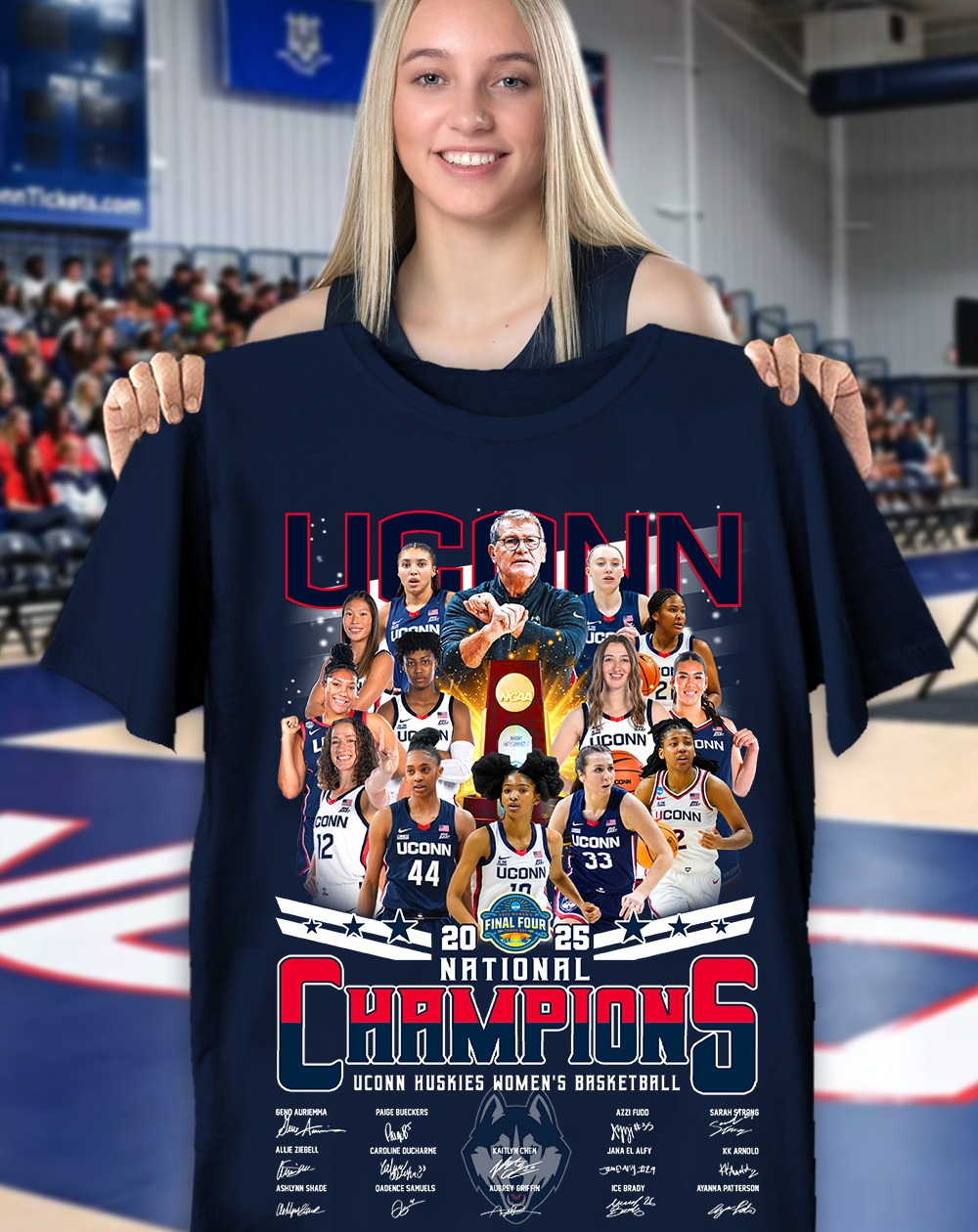 Uconn Huskies Women's Basketball National 2025 T-Shirt Basketball Enthusiast Gifts
