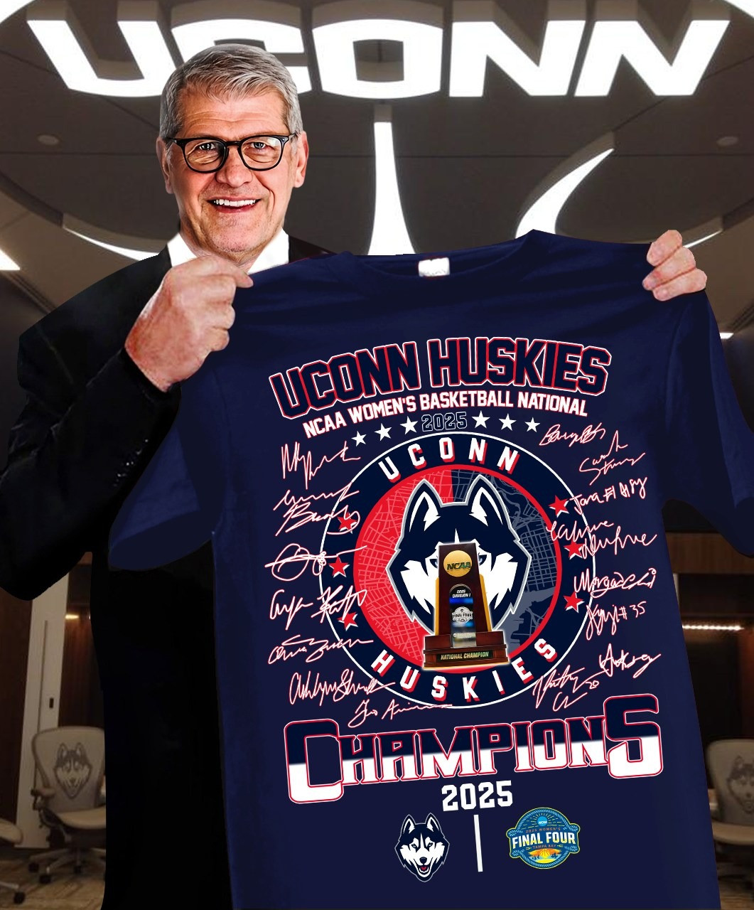 Uconn Huskies Women's Basketball National Champions T-Shirt 2025 Great Fan Apparel Unique