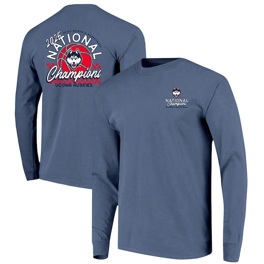 Uconn National Champions 2025 Long Sleeve Shirt 2025 NCAA Women's Basketball Fan Clothing