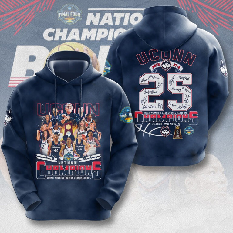 Uconn National Championship 2025 Hoodie Women's Basketball Championships Awesome Merch