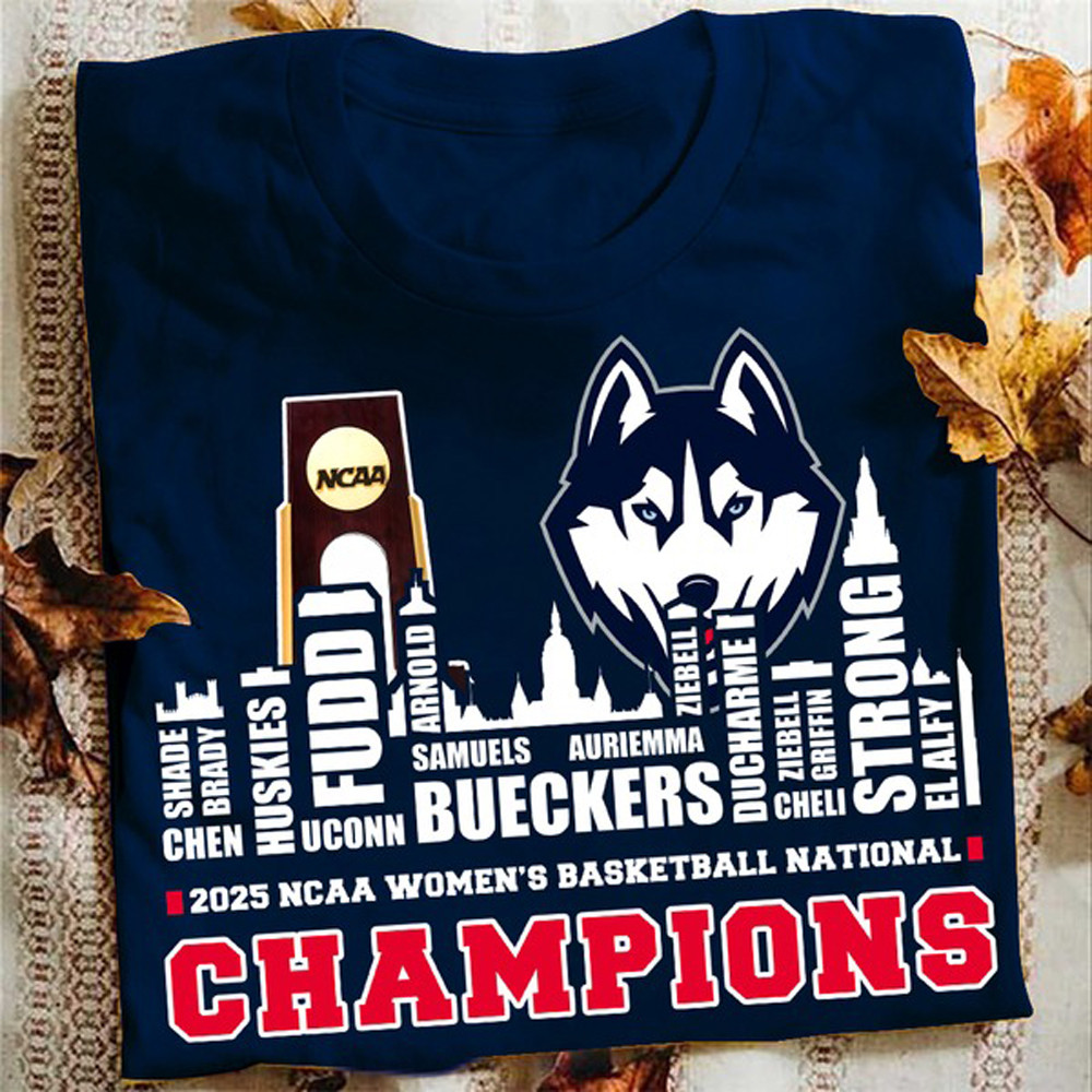 Uconn National Championship T-Shirt 2025 NCAA Women's Basketball Awesome Fan Merch
