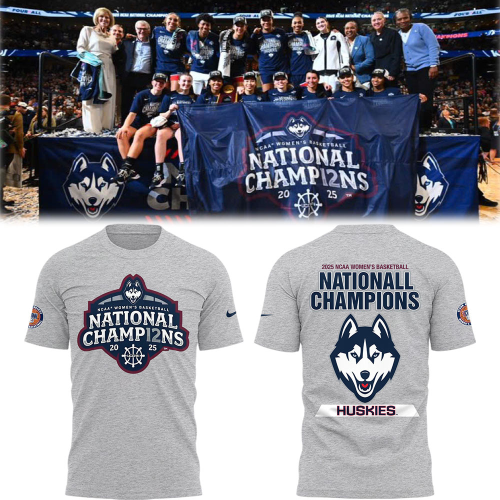 Uconn National Championship T-Shirt 2025 NCAA Women's Basketball Champions Fan Gear