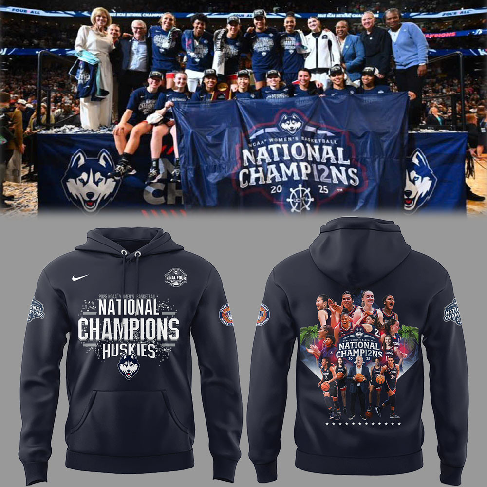 Uconn Women's Basketball National Championship 2025 Hoodie Final Four Merch Fan Gear