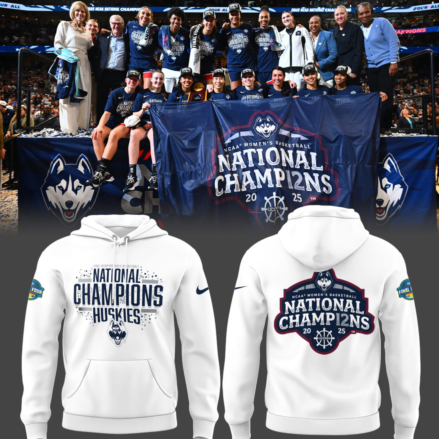 Uconn Women's Basketball National Championship Hoodie 2025 Best Basketball Fan Gifts