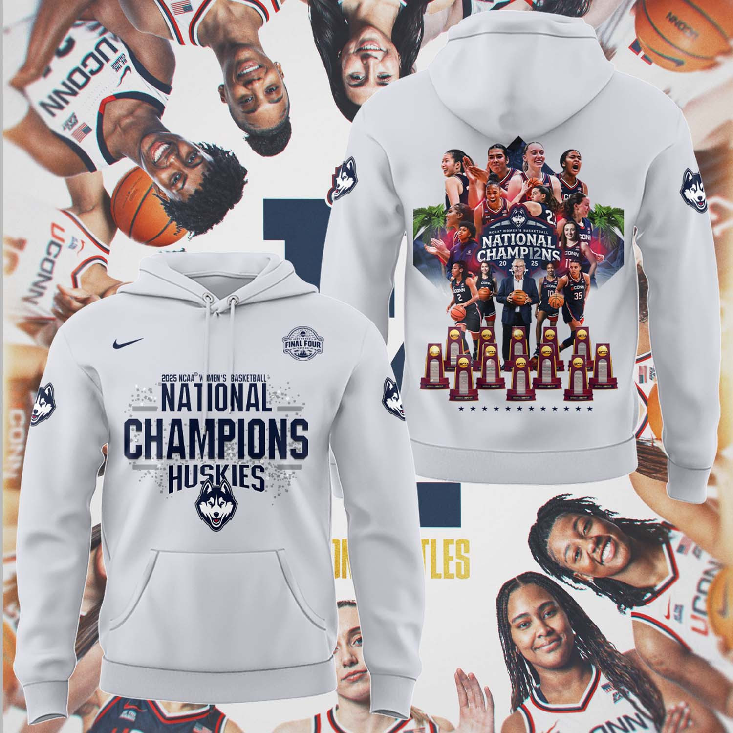 Uconn Women's Basketball National Championship Hoodie 2025 Final Four Merch Gifts For Her